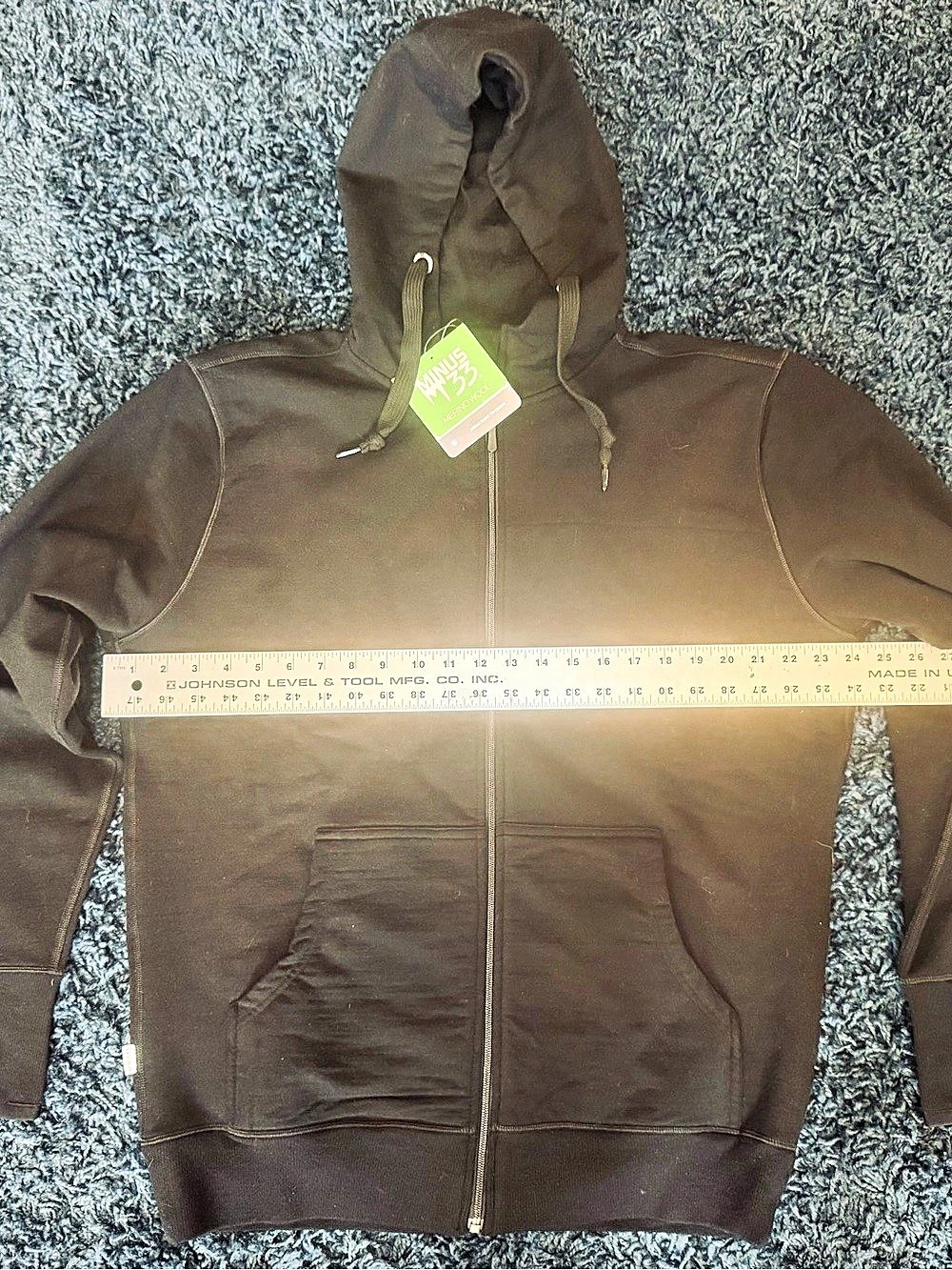 Minus33 Heavyweight 400 Men's Brushed Wool Hoodie Kodiak Fleece Size Large